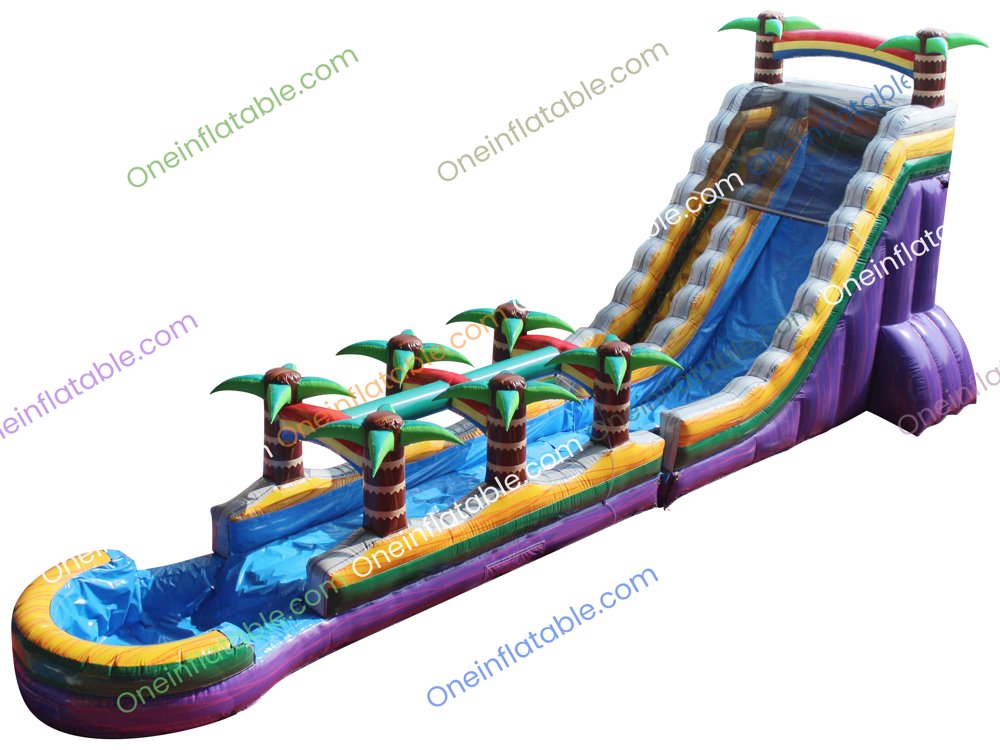18' Purple Tropical Rush Water Slide