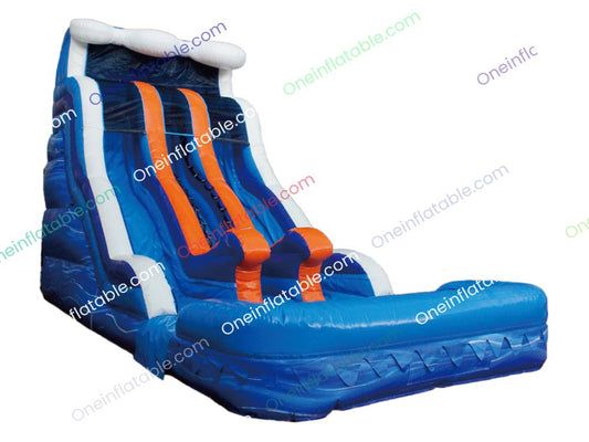 17' Dual Blue Wave Water Slide