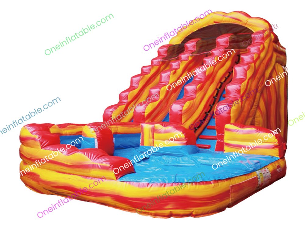 18' Lava Curvy Water Slide
