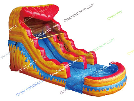14' Fire Marble Water Slide